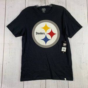 Pittsburgh Steelers NFL Small 47 Brand Casual T-Shirt‎ Black New Men